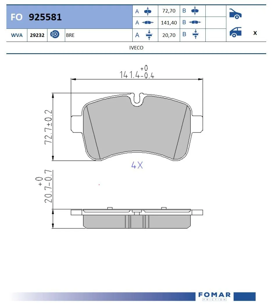 Brake Pad Set, disc brake